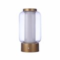 Craftmade Outdoor Rechargeable Dimmable LED Portable Lamp w/ UsB port in satin Brass 86274R-LED